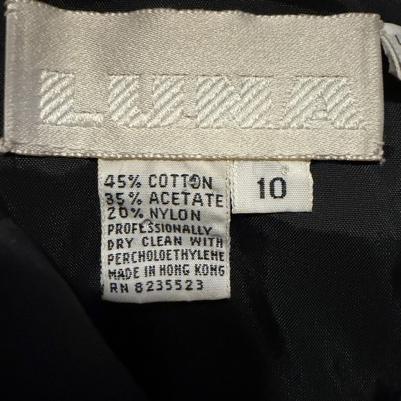 VTG Luna Womens 10 Black Lace Bustier Top 90s Goth Whimsigoth Coquette Strapless - Picture 10 of 10